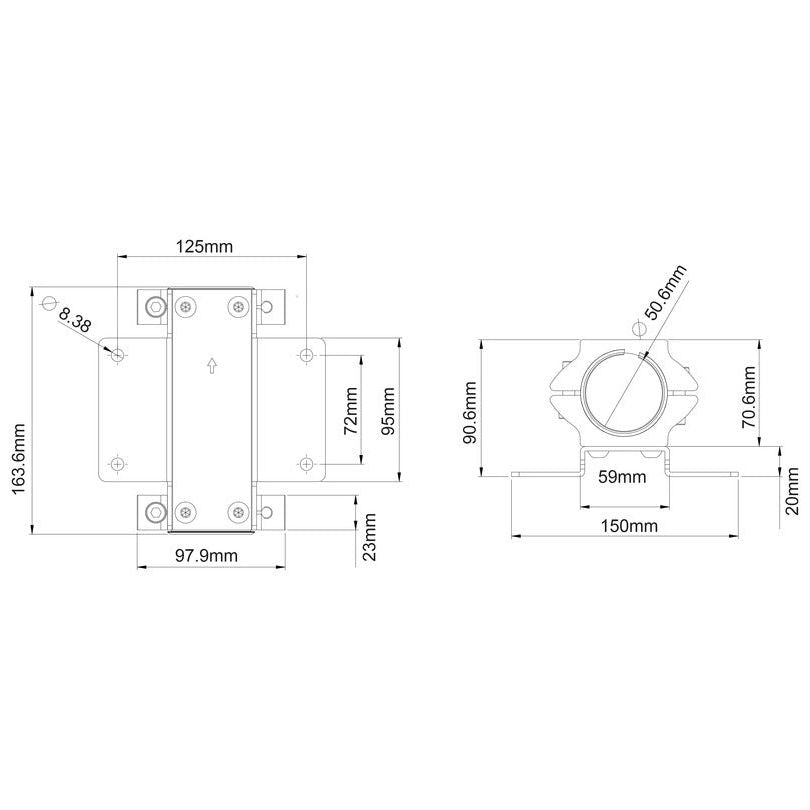 Multibrackets M Pro Series - Pole Clamp