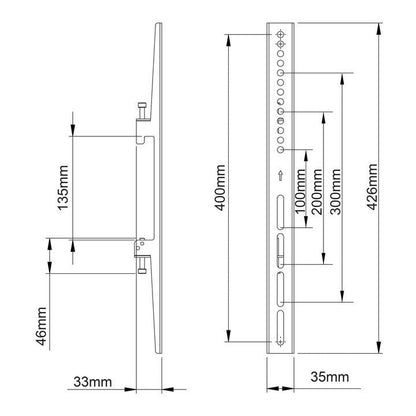 Multibrackets M Pro Series - Fixed Arms 400mm