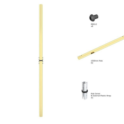 Multibrackets M Pro Series - Brass Extension Pipe 3m