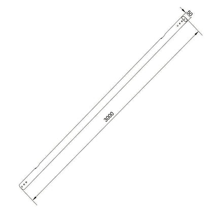 Multibrackets M Pro Series - Brass Extension Pipe 3m