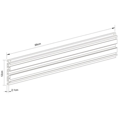 Multibrackets M Pro Series - Single Screen Rail 68cm Black