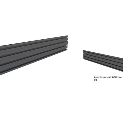 Multibrackets M Pro Series - Single Screen Rail 68cm Black