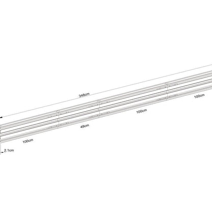 Multibrackets M Pro Series - Triple Screen Rail 348cm Black
