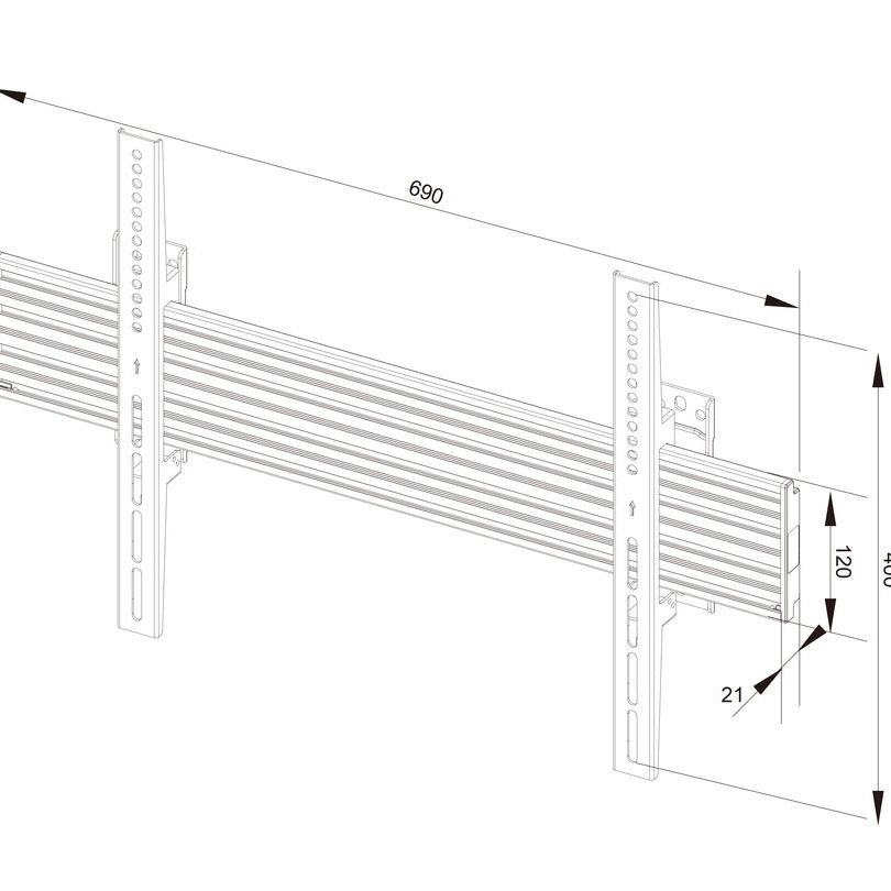 Multibrackets M Wallmount Pro MBW1U Fixed Black