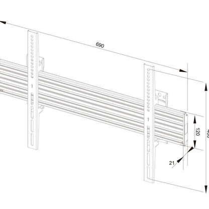 Multibrackets M Wallmount Pro MBW1U Fixed Black