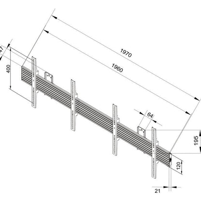 Multibrackets M Wallmount Pro MBW2U Fixed Black