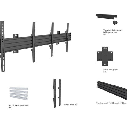 Multibrackets M Wallmount Pro MBW2U Fixed Black
