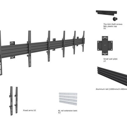 Multibrackets M Wallmount Pro MBW3U Fixed Black