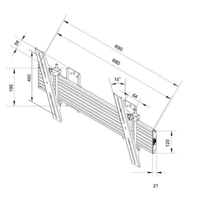 Multibrackets M Wallmount Pro MBW1U Tilt Black