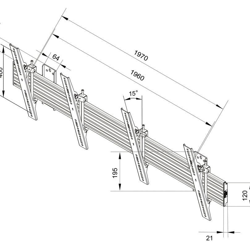 Multibrackets M Wallmount Pro MBW2U Tilt Black