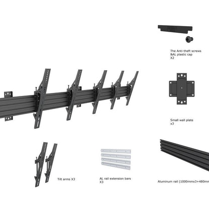 Multibrackets M Wallmount Pro MBW3U Tilt Black