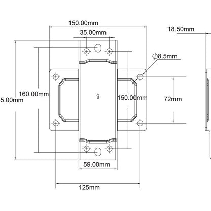 Multibrackets M Pro Series - Wallmount Plate Small