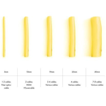 Multibrackets M Universal Cable Sock Self Wrapping 5mm Yellow 25m