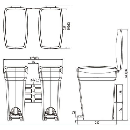 Multibrackets M Workstation Recycle Bin