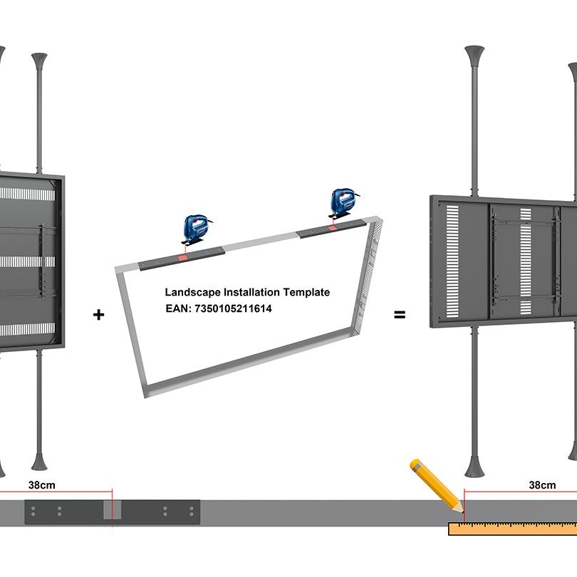 Multibrackets M Pro Series Enclosure 75" Floor to Ceiling Medium Black