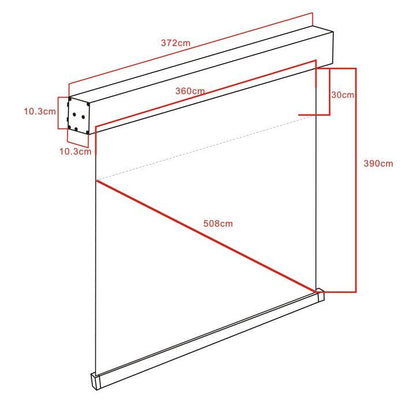 Multibrackets M 1:1 Motorized Projection Screen 360x360, 200" White Edition