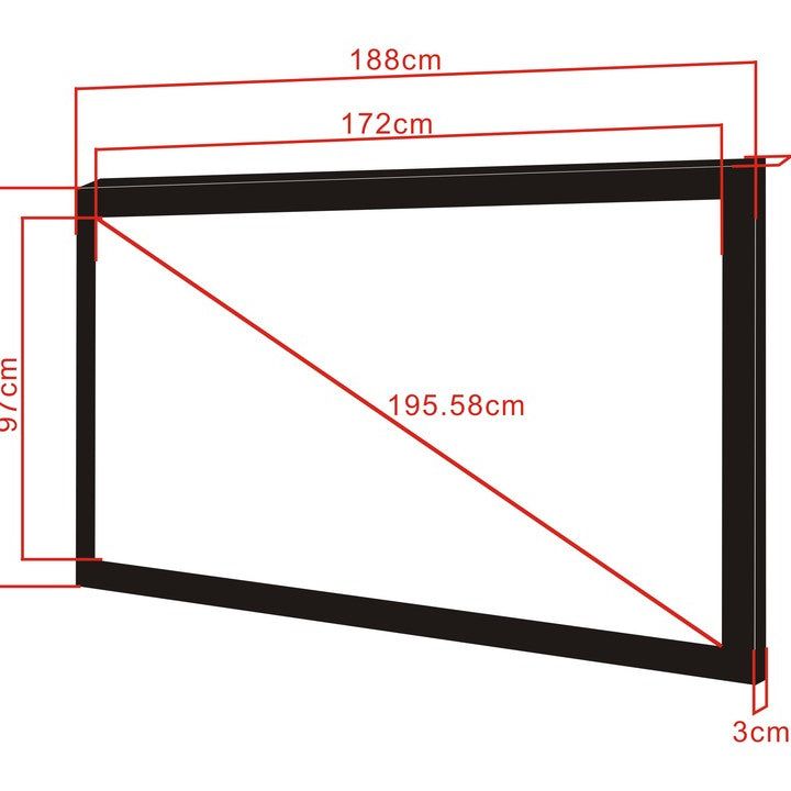 Multibrackets M 16:9 Framed Projection Screen 172x97, 77"