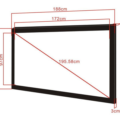 Multibrackets M 16:9 Framed Projection Screen 172x97, 77"
