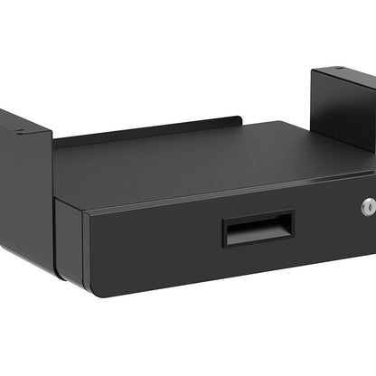 Multibrackets M Under Desk Drawer Lockable Black with Shelf