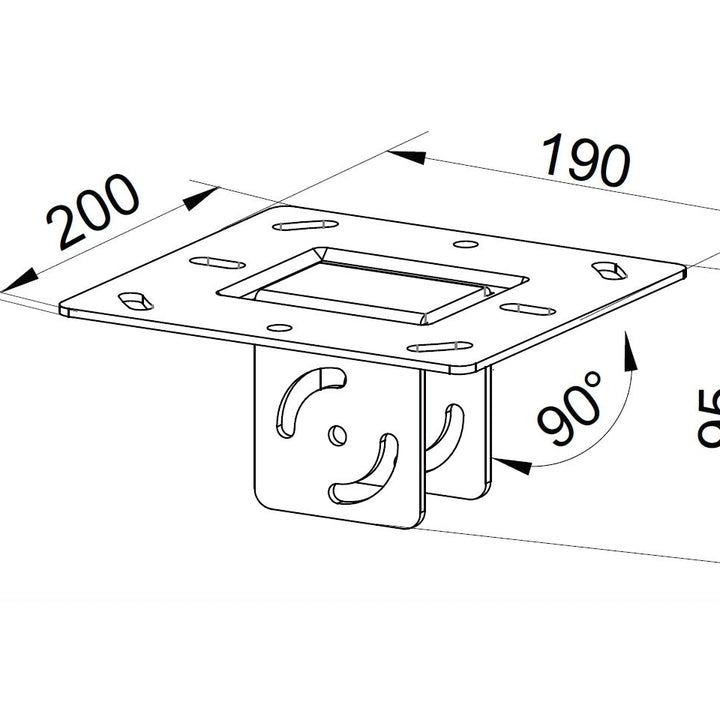 Multibrackets M Pro Series - Ceiling Plate HD