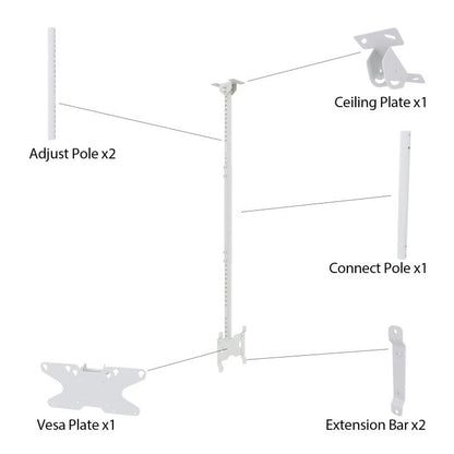 Multibrackets M Public Ceilingmount Small Single White 1500