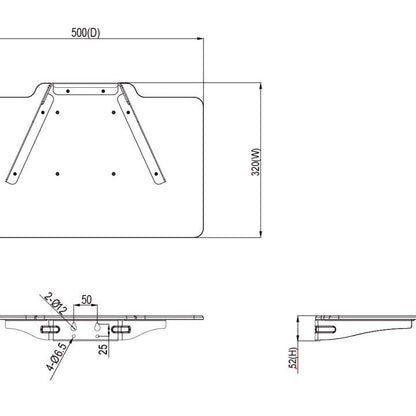 Multibrackets M Computer Shelf Motorized Touch Tilt & Table 120 kg Max
