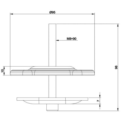 Multibrackets M VESA Deskmount Officeline Grommet Base White