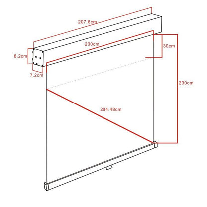 Multibrackets M 1:1 Manual Projection Screen 200x200, 112" White Edition