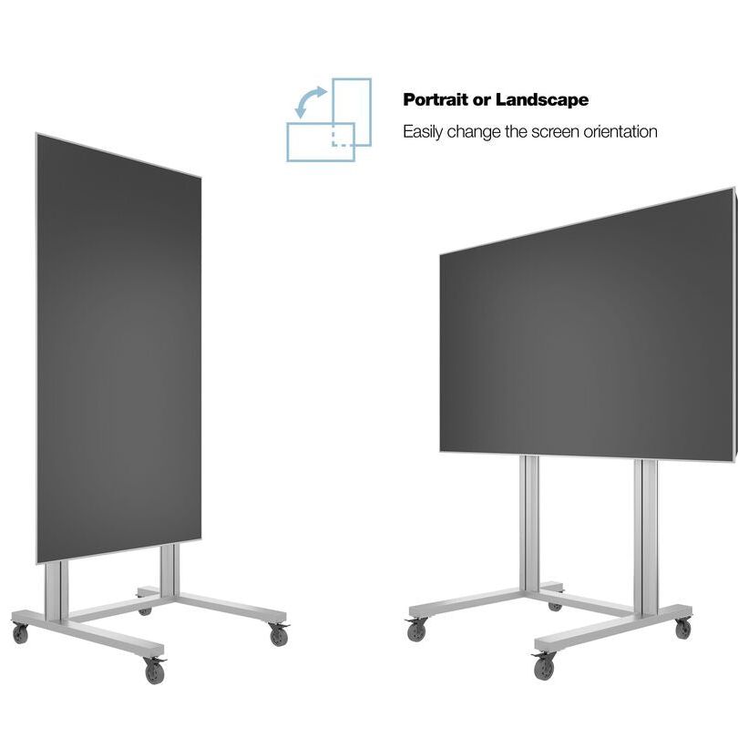 Multibrackets M Public Display Stand 180 Dual Pillar Wheelbase Silver