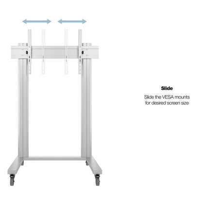 Multibrackets M Public Display Stand 180 Dual Pillar Wheelbase Silver