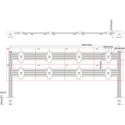 Multibrackets M Deskmount Column Pro 4x2 MBDM4x2U