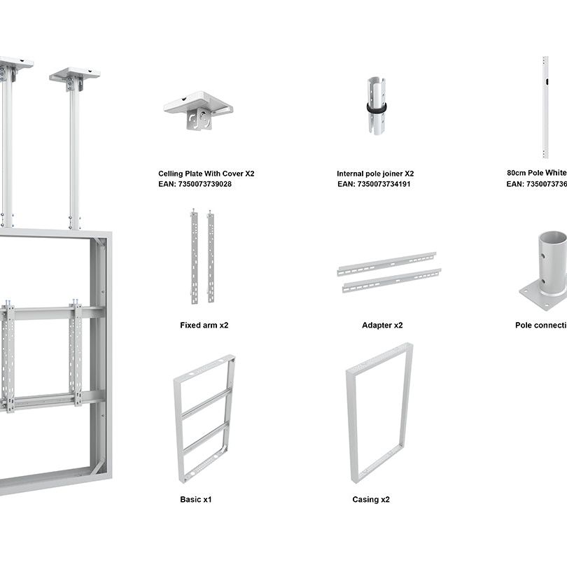 Multibrackets M Pro Series Enclosure Ceiling Mount B2B 55" Medium White