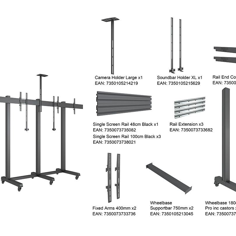Multibrackets M Pro Series - Collaboration Floorstand Side by Side 90"