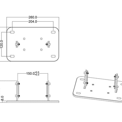 Multibrackets M Public Display Floormount Fixed Base Silver