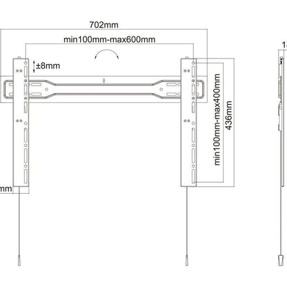 Multibrackets M VESA Wallmount Super Slim Fixed 600 MAX