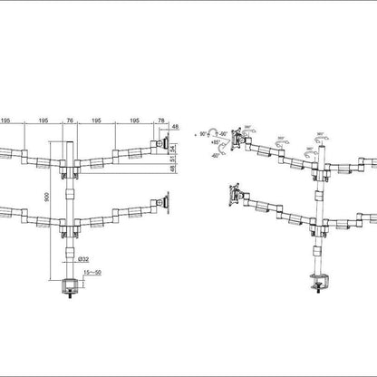Multibrackets M VESA Deskmount Officeline Quad White