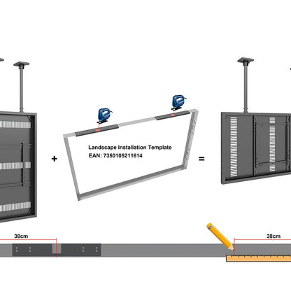 Multibrackets M Pro Series Enclosure 75" Ceiling Large Black