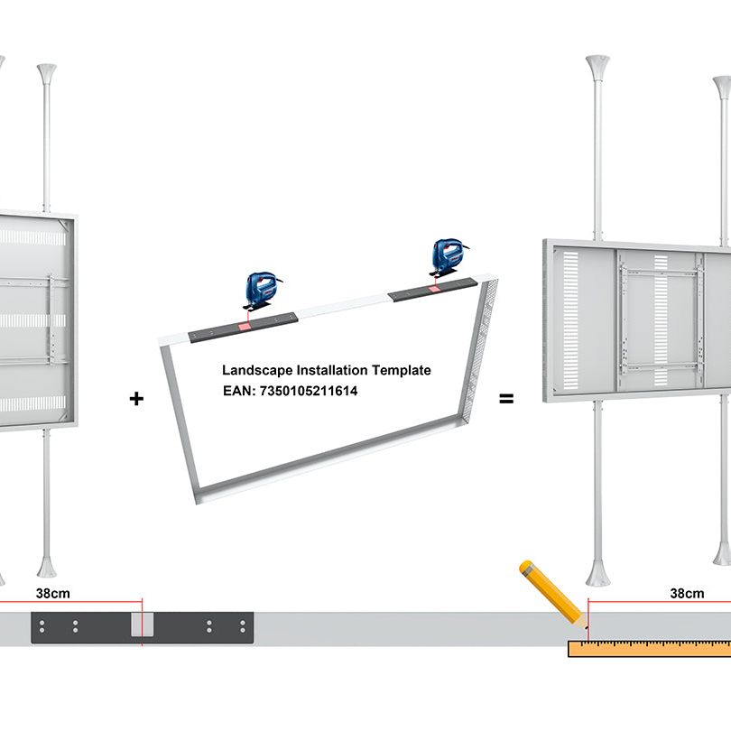 Multibrackets M Pro Series Enclosure 75" Floor to Ceiling Medium White