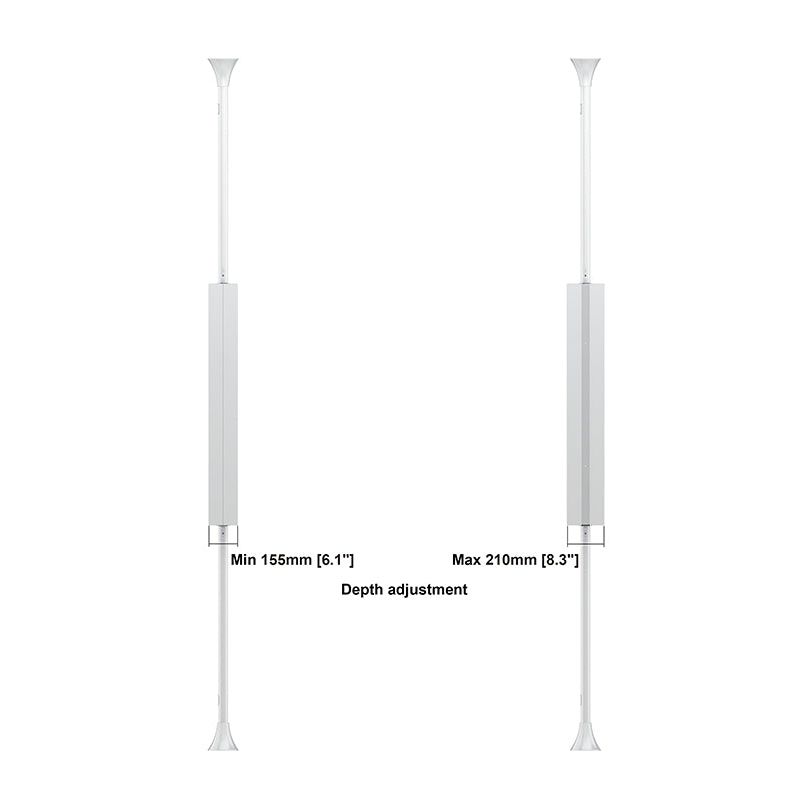 Multibrackets M Pro Series Enclosure Floor to Ceiling Mount B2B 55" Medium White
