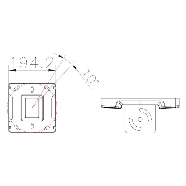 Multibrackets M Pro Series - Ceiling Plate with Plastic Cover Black