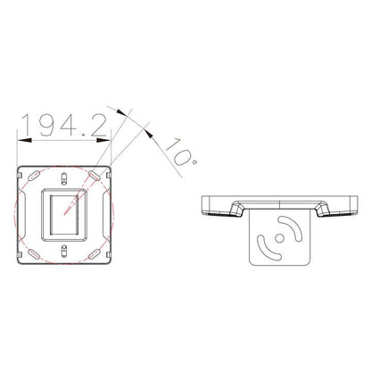 Multibrackets M Pro Series - Ceiling Plate with Plastic Cover Black