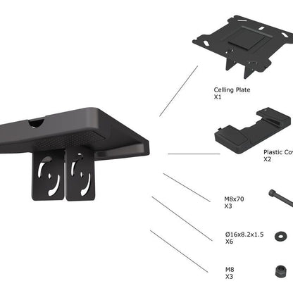 Multibrackets M Pro Series - Ceiling Plate with Plastic Cover Black