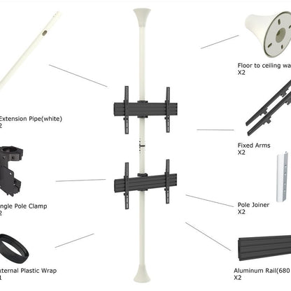 Multibrackets M Floor to Ceiling Mount Pro MBFC2U White