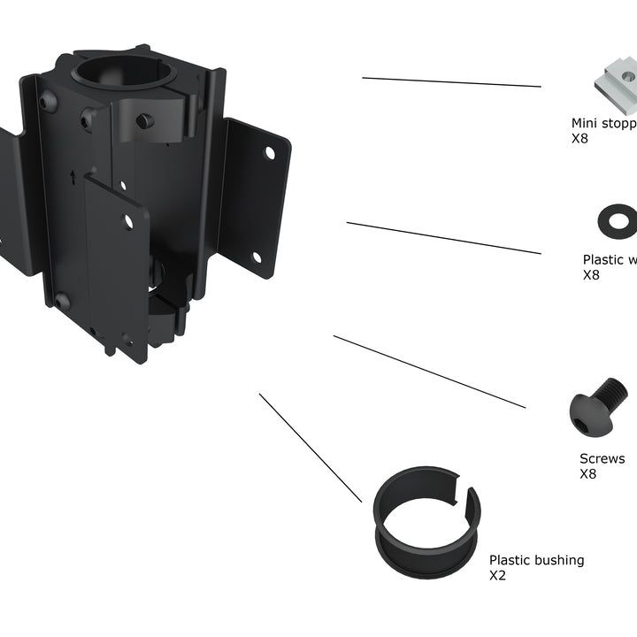 Multibrackets M Pro Series - Dual Pole Clamp