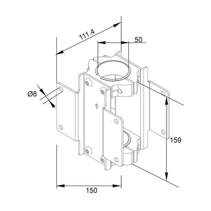 Multibrackets M Pro Series - Dual Pole Clamp