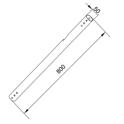 Multibrackets M Pro Series - Extension Pipe 0.8m White