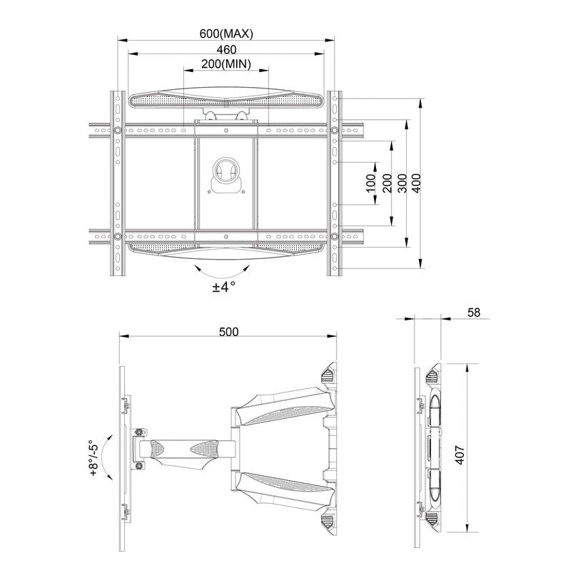 Multibrackets M VESA Flexarm XL Full Motion Dual