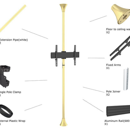 Multibrackets M Floor to Ceiling Mount Pro MBFC1U Brass