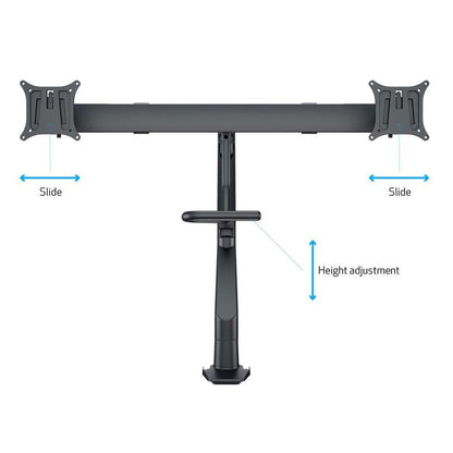 Multibrackets M VESA Gas Lift Arm w. Duo Crossbar 2 Black