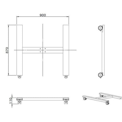 Multibrackets M Public Display Stand Wheelbase HD B2B Black